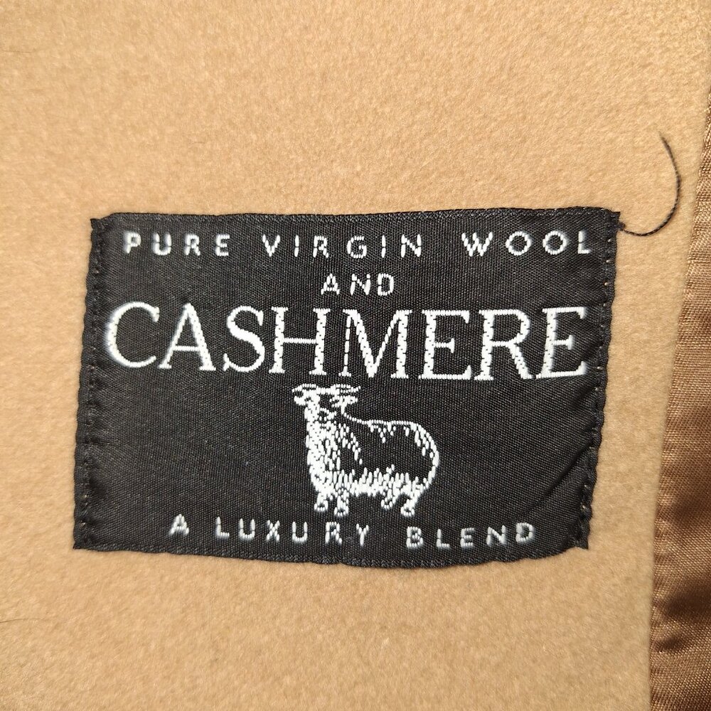 Ladies Beige 3-Button Lined Wool & Cashmere Car C… - image 5